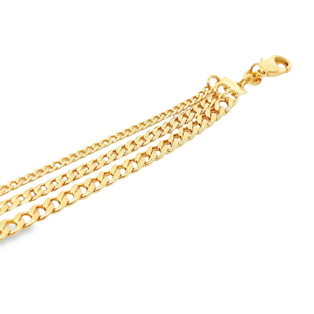 Triple Cuban Chain Bracelet (I420A)-2