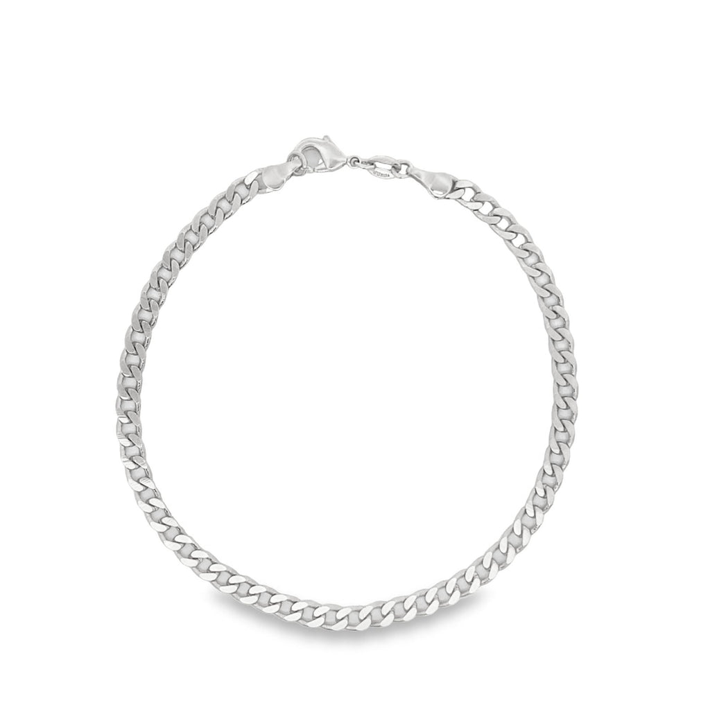4mm Cuban Curb Link Chain Anklet (E190)-1