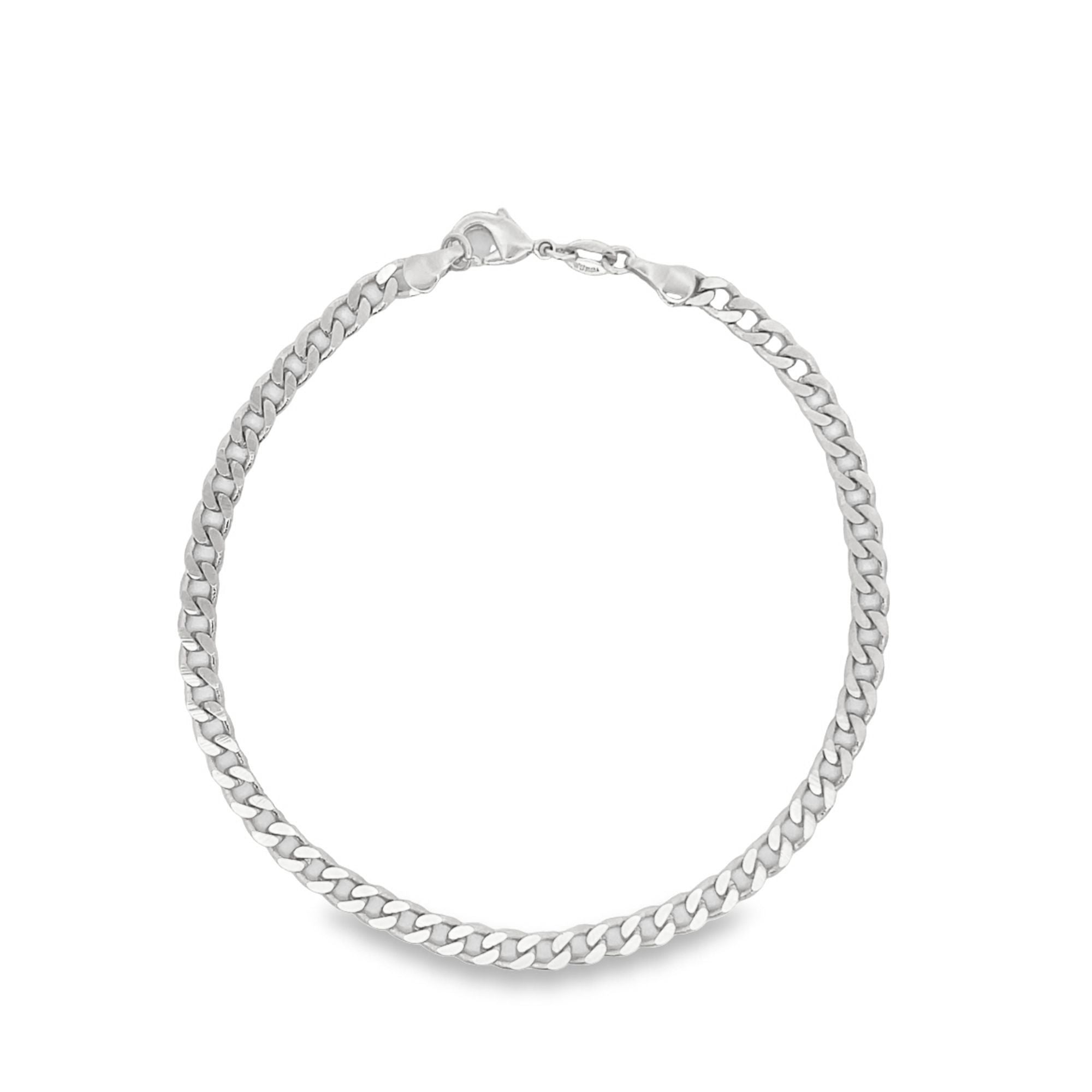 4mm Cuban Curb Link Chain Anklet (E190)-1