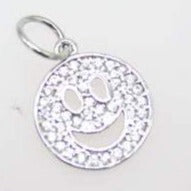 18K Gold Filled Happy Smile Face Charm Pendant With CZ Stones (A67A)-1