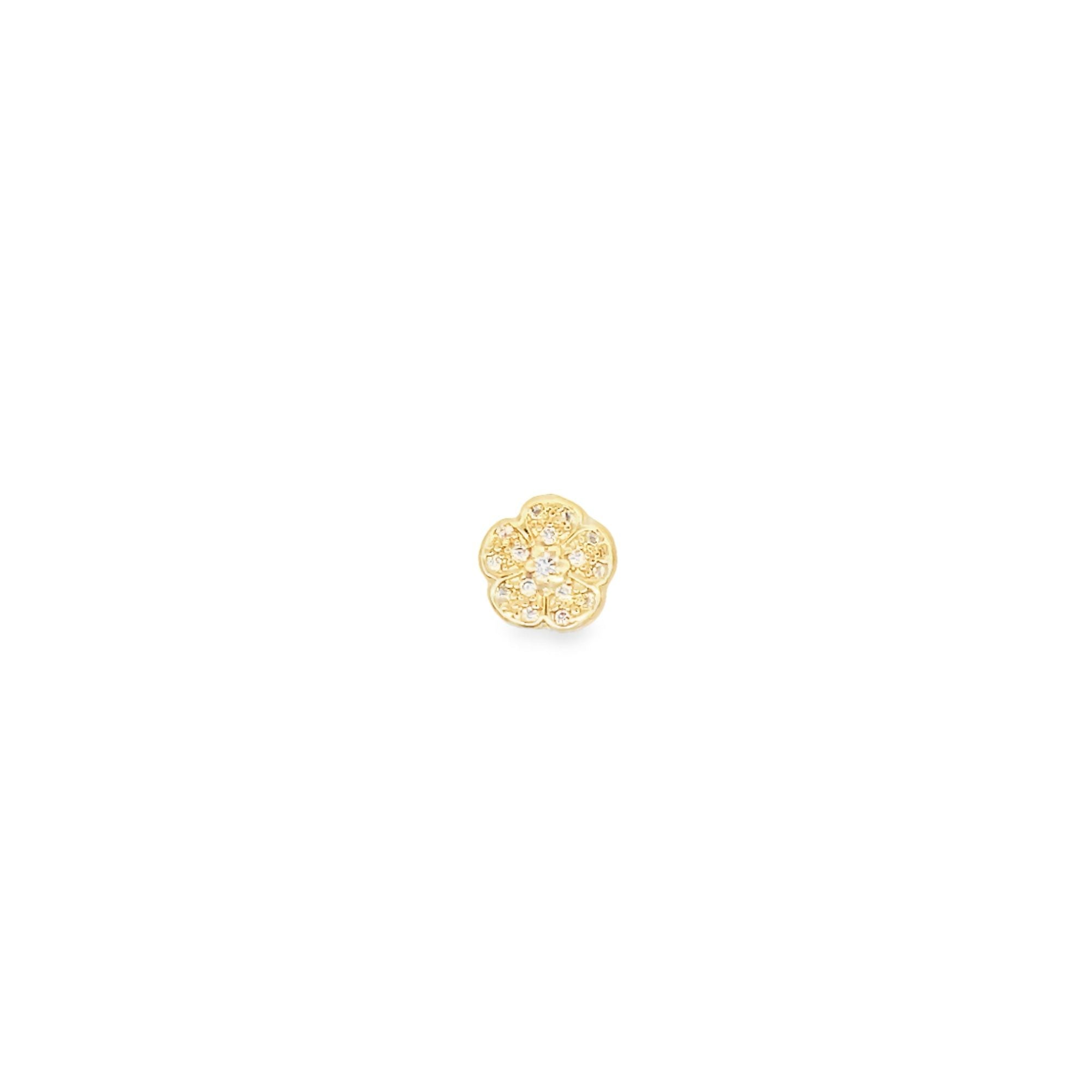 Pave Flower Pendant Charm