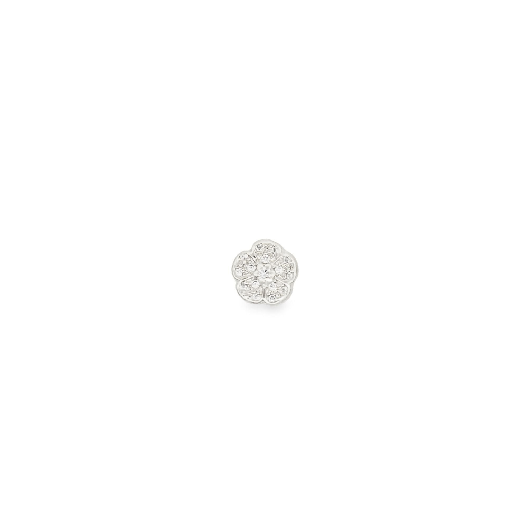 Pave Flower Pendant Charm
