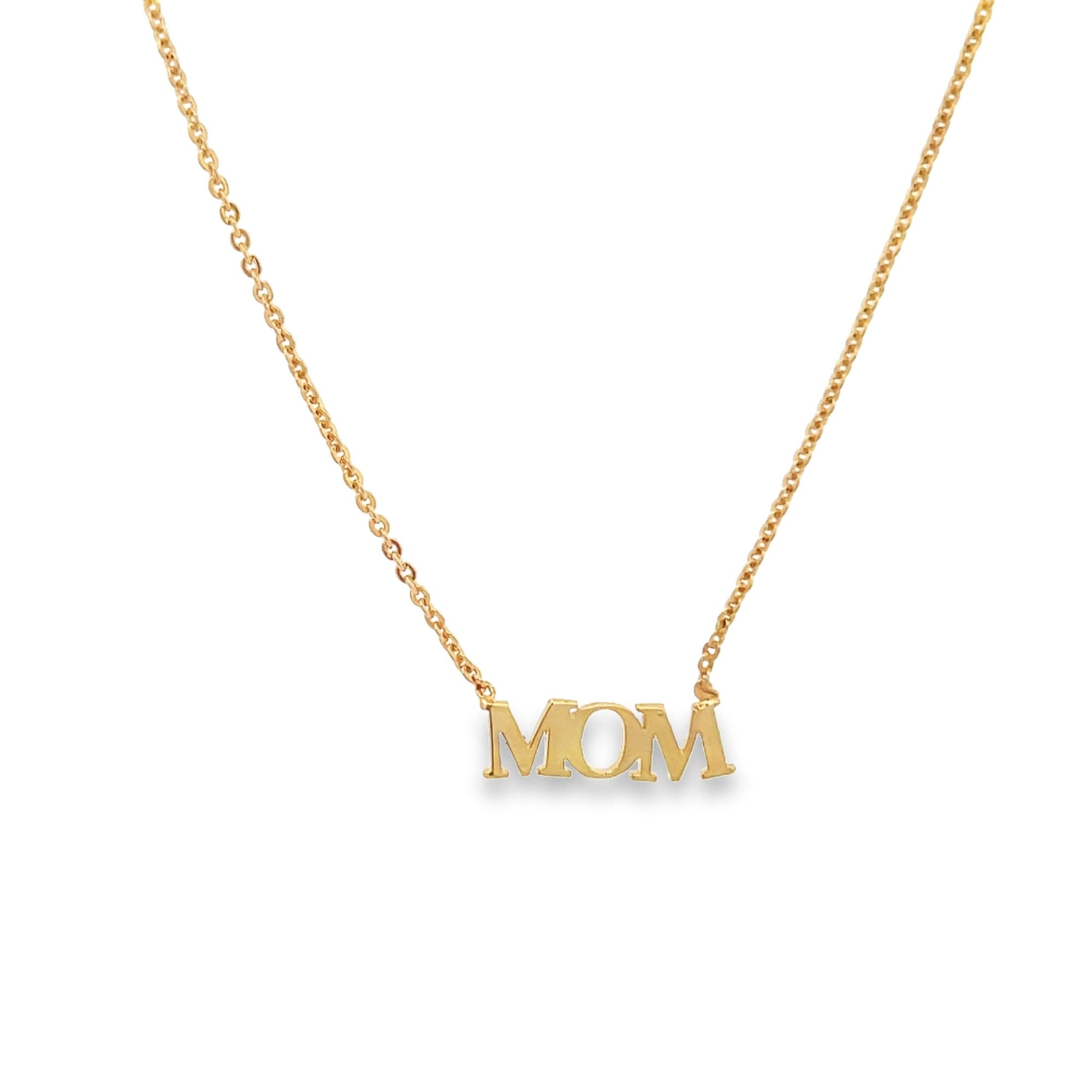 Rolo Chain Mom Charm Necklace (H135)-0