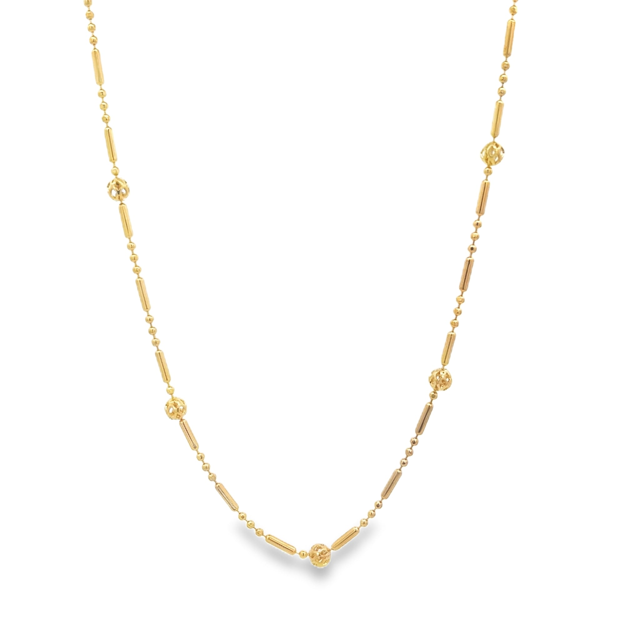 Triple Link Chain Necklace (F265)